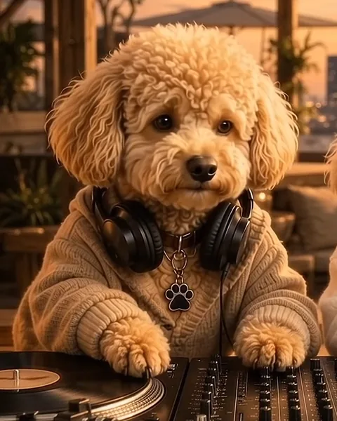 HOP at the mixer, headphones around his neck