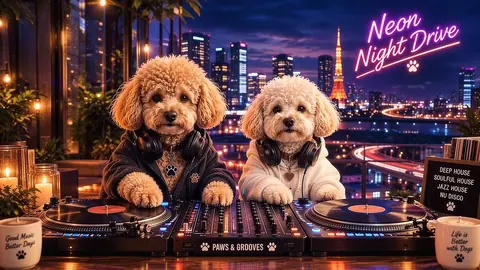 HOP and MATTHEW on a Tokyo rooftop at night